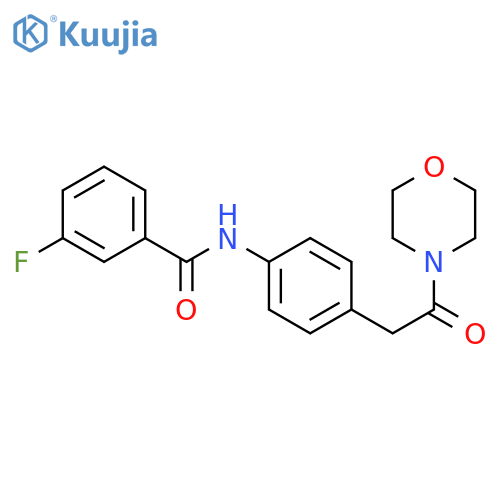 3-fluoro-N-{4-[2-(morpholin-4-yl)-2-oxoethyl]phenyl}benzamide structure