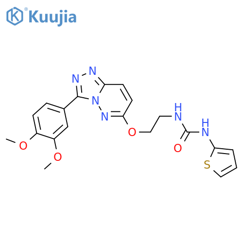 3-(2-{3-(3,4-dimethoxyphenyl)-1,2,4triazolo4,3-bpyridazin-6-yloxy}ethyl)-1-(thiophen-2-yl)urea structure