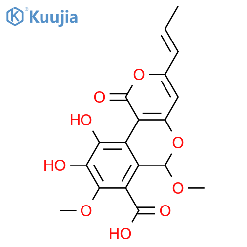 Pulvinatal; (±)-(E)-form, 7-Carboxylic acid structure