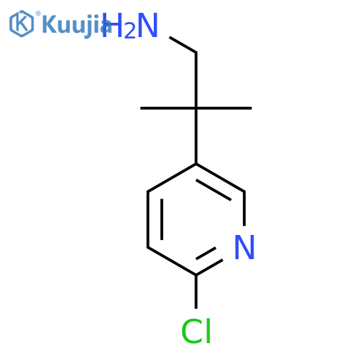 2-(6-chloropyridin-3-yl)-2-methylpropan-1-amine structure