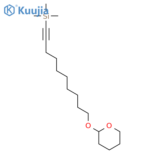 Silane, trimethyl[10-[(tetrahydro-2H-pyran-2-yl)oxy]-1-decynyl]- structure