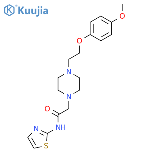 2-{4-2-(4-methoxyphenoxy)ethylpiperazin-1-yl}-N-(1,3-thiazol-2-yl)acetamide structure