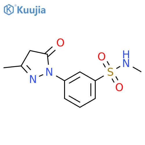 Benzenesulfonamide,3-(4,5-dihydro-3-methyl-5-oxo-1H-pyrazol-1-yl)-N-methyl- structure