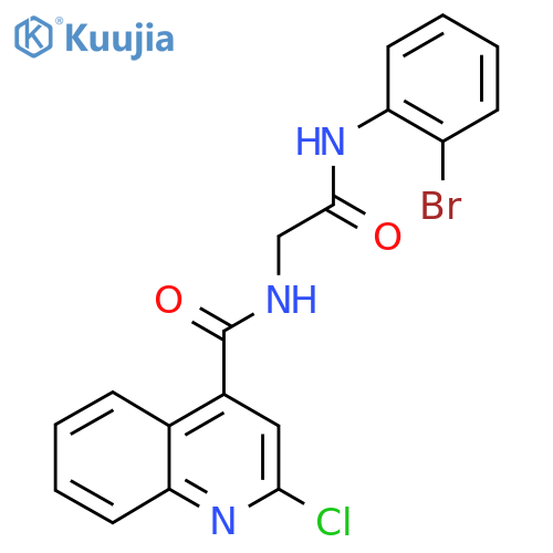 N-(2-bromophenyl)-2-[(2-chloroquinolin-4-yl)formamido]acetamide structure