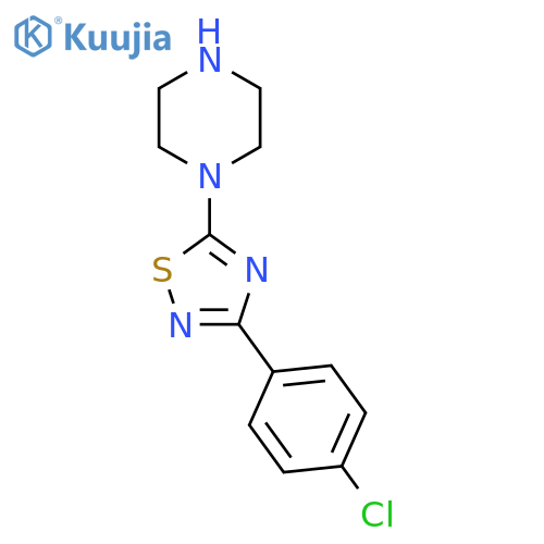 3-(4-Chlorophenyl)-5-(piperazin-1-yl)-1,2,4-thiadiazole structure