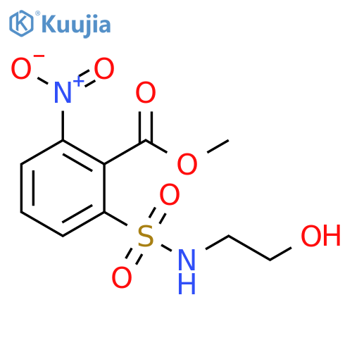 Benzoic acid, 2-[[(2-hydroxyethyl)amino]sulfonyl]-6-nitro-, methyl ester structure