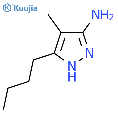3-Butyl-4-methyl-1h-pyrazol-5-amine structure