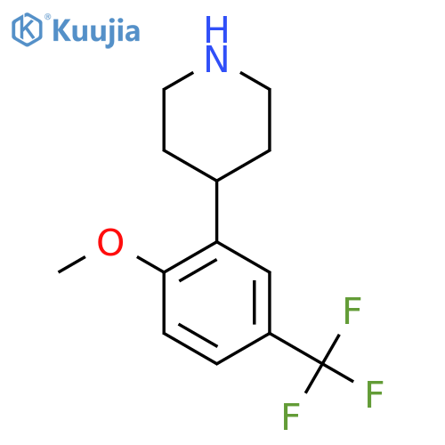 4-2-methoxy-5-(trifluoromethyl)phenylpiperidine structure