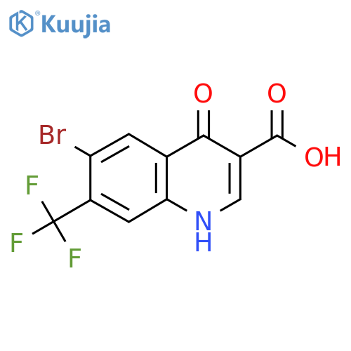 6-Bromo-4-hydroxy-7-(trifluoromethyl)quinoline-3-carboxylic acid structure