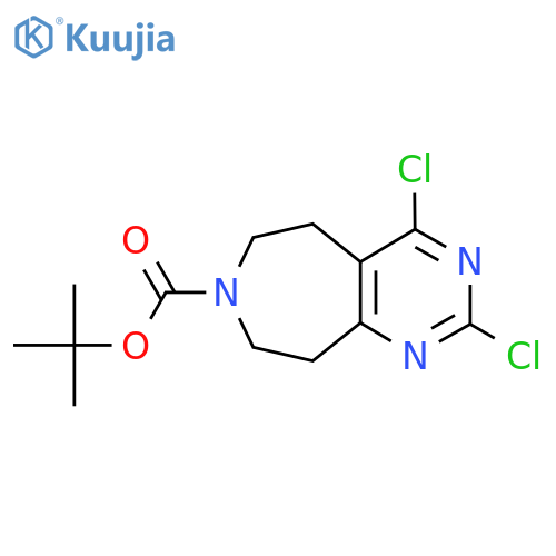 tert-butyl 2,4-dichloro-5H,6H,7H,8H,9H-pyrimido[4,5-d]azepine-7-carboxylate structure