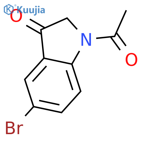 1-Acetyl-5-bromoindolin-3-one structure