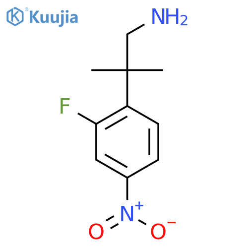2-(2-fluoro-4-nitrophenyl)-2-methylpropan-1-amine structure