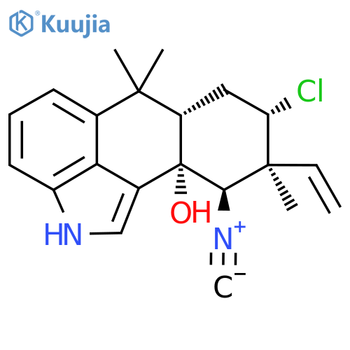 (6aS)-8α-Chloro-9β-ethenyl-6,6aβ,7,8,9,10-hexahydro-10β-isocyano-6,6,9-trimethylnaphth[1,2,3-cd]indol-10aα(2H)-ol structure