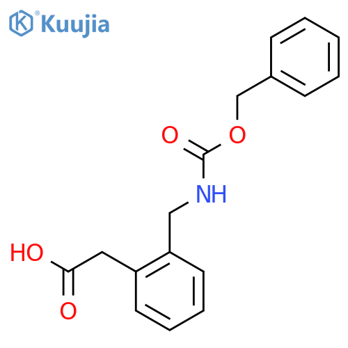 2-2-({(benzyloxy)carbonylamino}methyl)phenylacetic acid structure