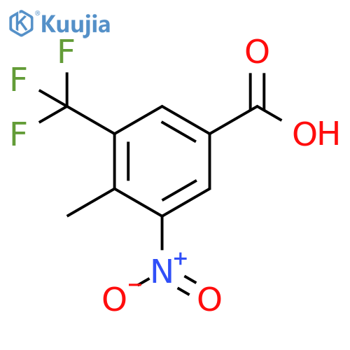 4-methyl-3-nitro-5-(trifluoromethyl)benzoic acid structure