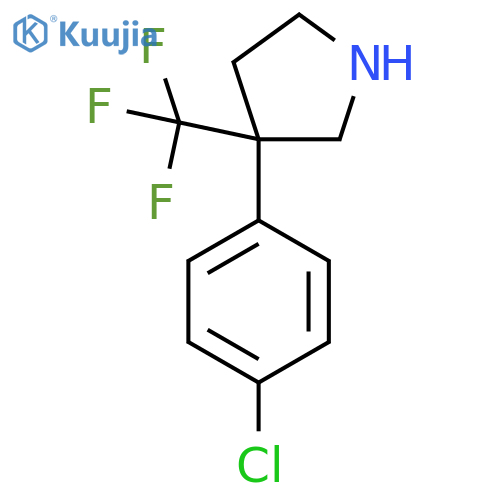 3-(4-Chlorophenyl)-3-(trifluoromethyl)pyrrolidine structure