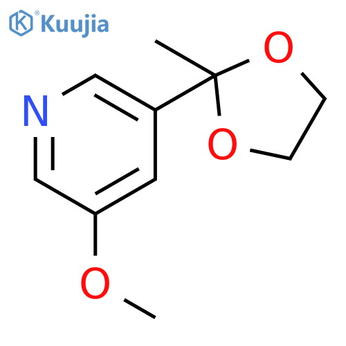 3-Methoxy-5-(2-methyl-1,3-dioxolan-2-yl)pyridine structure