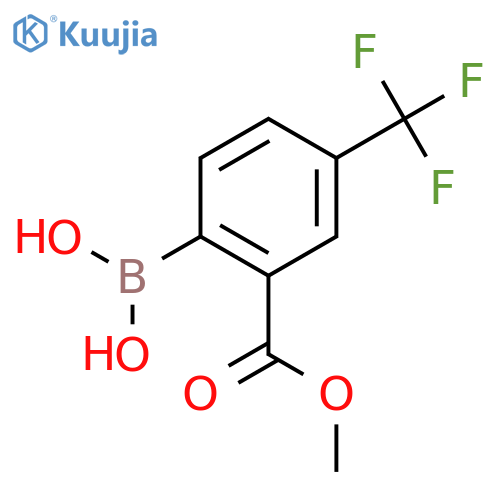 2-(Methoxycarbonyl)-4-(trifluoromethyl)phenylboronic acid structure