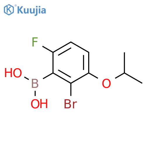 2-Bromo-6-fluoro-3-isopropoxyphenylboronic Acid structure