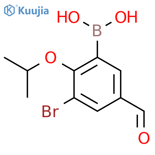 3-Bromo-2-isopropoxy-5-formylphenylboronic Acid structure