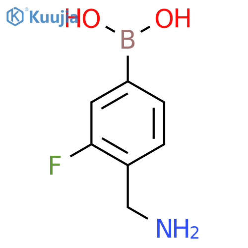 [4-(aminomethyl)-3-fluoro-phenyl]boronic acid structure