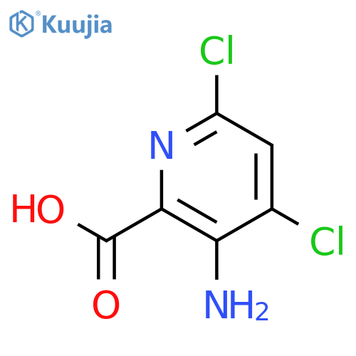 3-amino-4,6-dichloro-pyridine-2-carboxylic acid structure