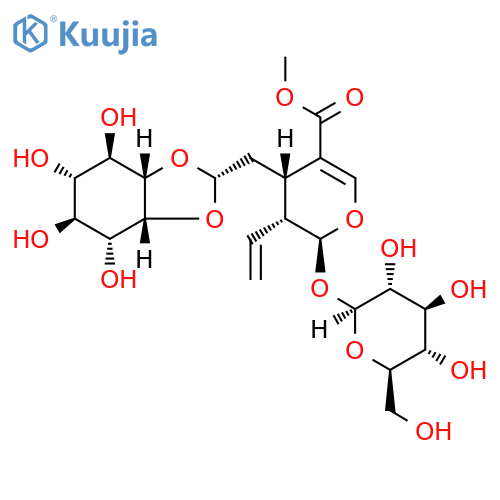D-myo-Inositol, 2,3-O-[2-[(2S,3R,4S)-3-ethenyl-2-(β-D-glucopyranosyloxy)-3,4-dihydro-5-(methoxycarbonyl)-2H-pyran-4-yl]ethylidene]- structure