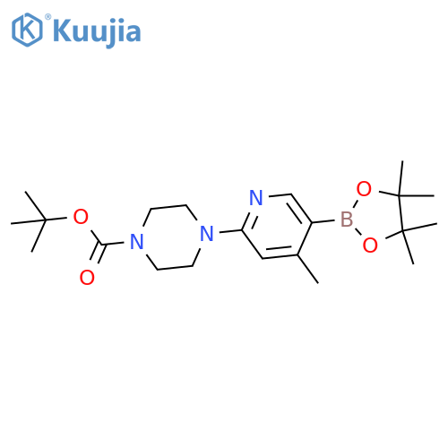 2-(4-Boc-piperazin-1-YL)-4-methylpyridine-5-boronic acid pinacol ester structure