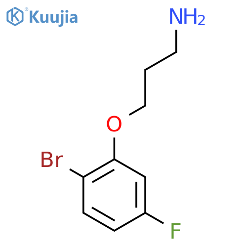 3-(2-bromo-5-fluorophenoxy)propan-1-amine structure