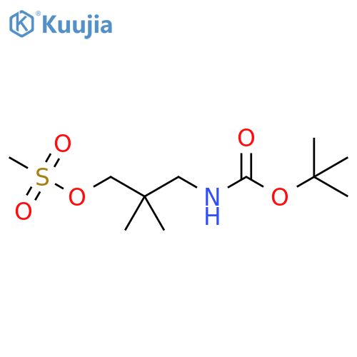 Carbamic acid, N-[2,2-dimethyl-3-[(methylsulfonyl)oxy]propyl]-, 1,1-dimethylethyl ester structure