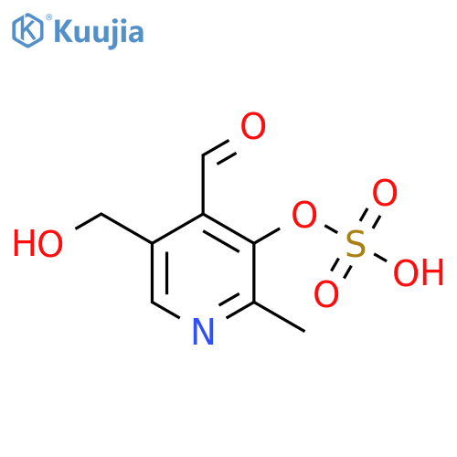 4-Pyridinecarboxaldehyde,5-(hydroxymethyl)-2-methyl-3-(sulfooxy)- structure