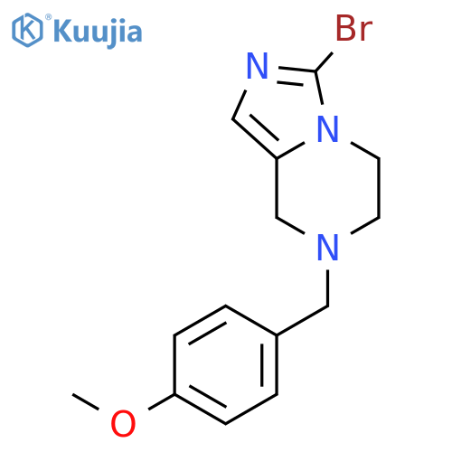 3-Bromo-7-(4-methoxybenzyl)-5,6,7,8-tetrahydroimidazo[1,5-a]pyrazine structure