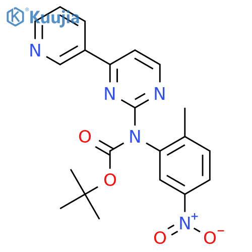 N-(2-Methyl-5-nitrophenyl)-N-4-pyridin-3-yl-pyrimidin-2-yl-t-boc structure