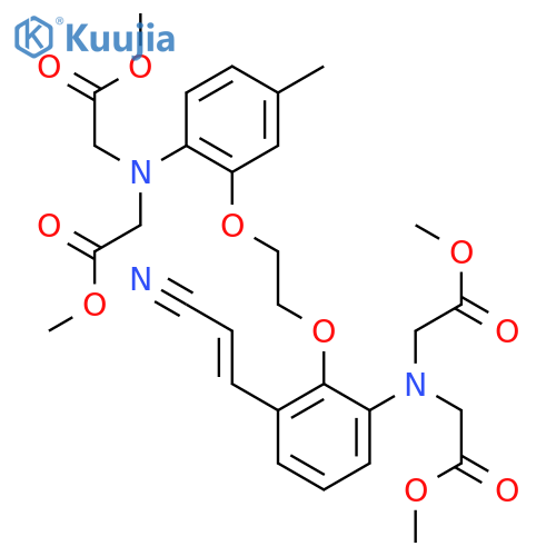 5-(2-Cyanopropenyl)-5’-methyl-bis-(2-aminophenoxymethylene)-N,N,N’,N’-tetraacetate Methyl Ester structure