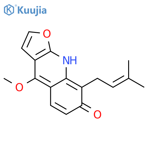Furo[2,3-b]quinolin-7-ol,4-methoxy-8-(3-methyl-2-buten-1-yl)- structure
