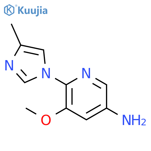 5-Methoxy-6-(4-methyl-1H-imidazol-1-yl)pyridin-3-amine structure