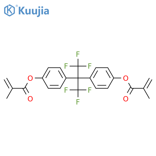 2-Propenoic acid,2-methyl-, [2,2,2-trifluoro-1-(trifluoromethyl)ethylidene]di-4,1-phenyleneester (9CI) structure