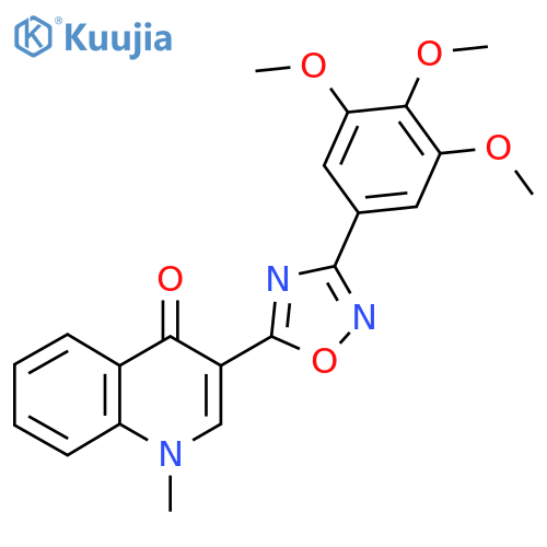 1-methyl-3-[3-(3,4,5-trimethoxyphenyl)-1,2,4-oxadiazol-5-yl]-1,4-dihydroquinolin-4-one structure