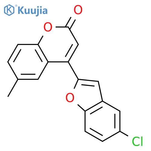 4-(5-chloro-1-benzofuran-2-yl)-6-methyl-2H-chromen-2-one structure