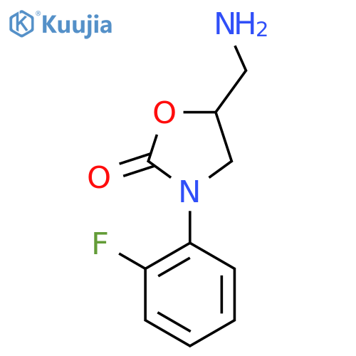 5-(Aminomethyl)-3-(2-fluorophenyl)-1,3-oxazolidin-2-one structure
