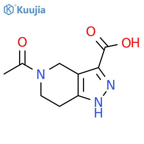 5-acetyl-1H,4H,5H,6H,7H-pyrazolo4,3-cpyridine-3-carboxylic acid structure