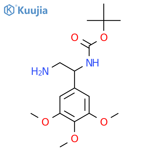 2-Amino-1-(3,4,5-trimethoxyphenyl)-ethyl-carbamic acid tert-butyl ester structure