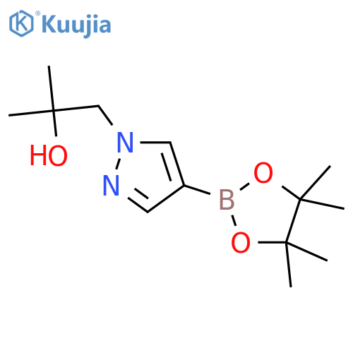 2-methyl-1-[4-(tetramethyl-1,3,2-dioxaborolan-2-yl)-1H-pyrazol-1-yl]propan-2-ol structure