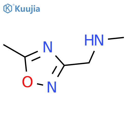 N-methyl-1-(5-methyl-1,2,4-oxadiazol-3-yl)methanamine structure