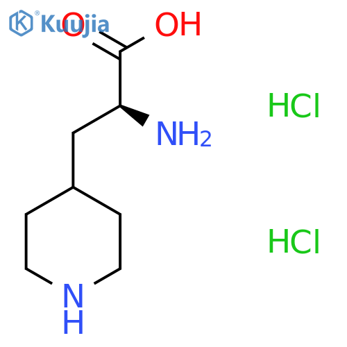 (2S)-2-amino-3-(piperidin-4-yl)propanoic acid dihydrochloride structure