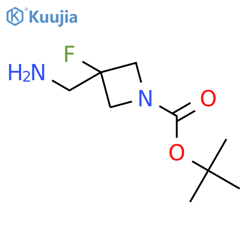 Tert-butyl 3-(aminomethyl)-3-fluoroazetidine-1-carboxylate structure