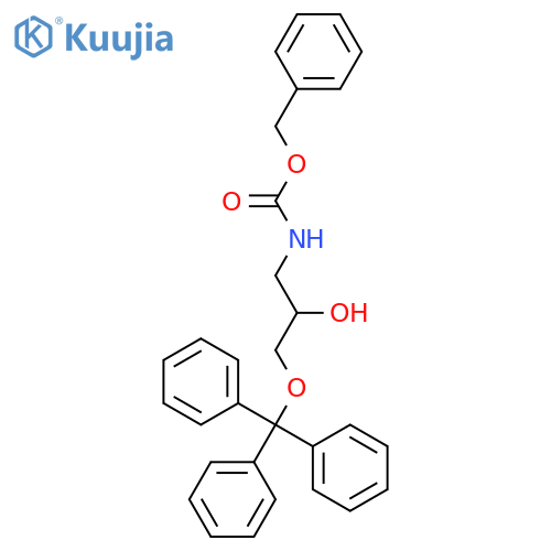 Carbamic acid, [2-hydroxy-3-(triphenylmethoxy)propyl]-, phenylmethyl ester structure