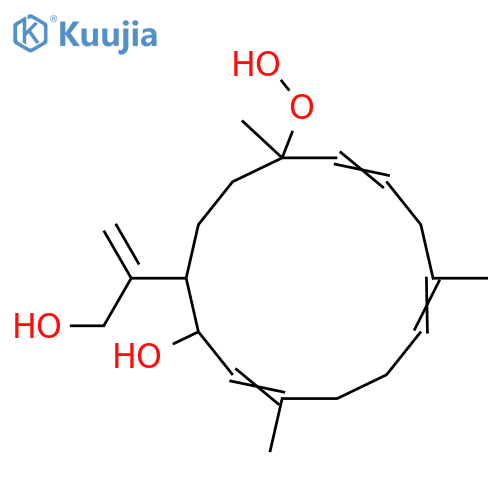 3,7,10,15(17)-Cembratetraene-2,12,16-triol; (1S,2S,3E,7E,10E,12R)-form, 12-Hydroperoxide structure