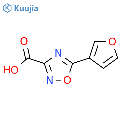 5-(furan-3-yl)-1,2,4-oxadiazole-3-carboxylic acid structure