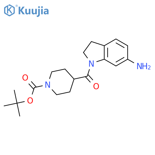tert-Butyl 4-(6-aminoindoline-1-carbonyl)piperidine-1-carboxylate structure